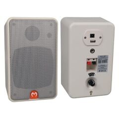 MagicVoice MV-21 10 CM 40 Watt Komütatörlü Hat Trafolu Beyaz Sütun Hoparlör (2'li Takım)