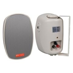 MagicVoice MV-22 12 CM 40 Watt Komütatörlü Hat Trafolu Krem Beyaz Sütun Hoparlör (2'li Takım)