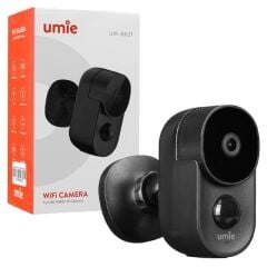 UMIE 2MP Iki Yönlü Ses TF Kart Kablosuz Tuya Destekli Akıllı IP Kamera 6700 mAh Bataryalı (UM-BK21 Siyah)