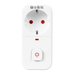 S-link SL-010 16A/250V 750 Joule Anahtarlı Isıya Duyarlı Devre ve Akım Korumalı Tekli Priz(D-51-D-57)