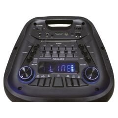 Rose HP-2400 Partybox Kablosuz Çift El Mikrofonlu Sarjlı Bluetooth Dual 10' Hoparlör