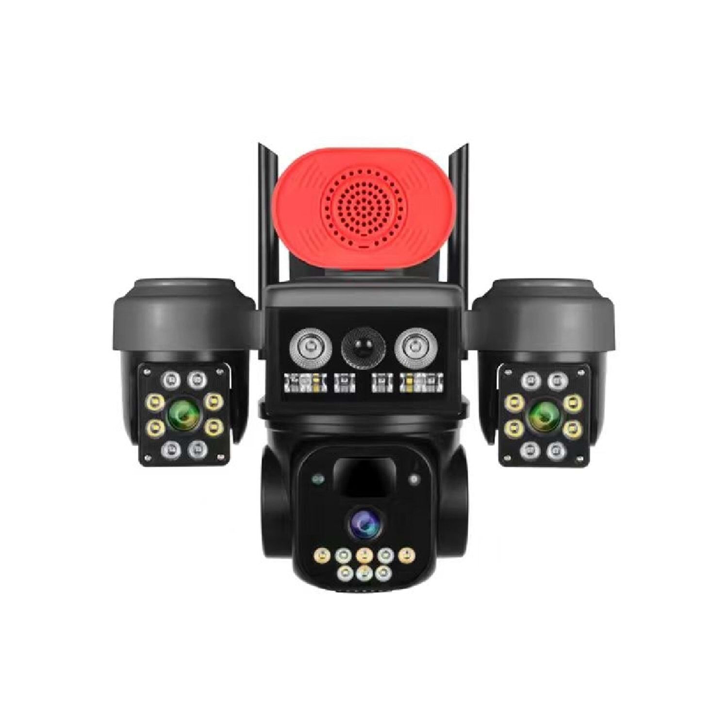 O-KAM 8090 3 LENS 4G SOLAR KAMERA MAVİ KIRMIZI IŞIKLI SİRENLİ