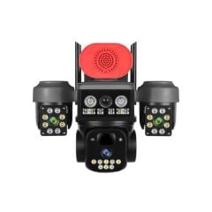 O-KAM 8090 3 LENS 4G SOLAR KAMERA MAVİ KIRMIZI IŞIKLI SİRENLİ