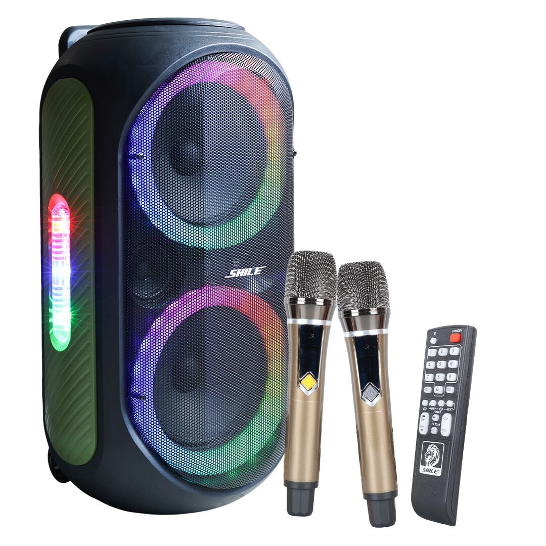 SHILE SL-2012 EL MİKROFONLU KUMANDALI USB+SD+BT SEYYAR TAŞINABİLİR HOPARLÖR