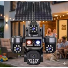 O-KAM OK-332 PREMİUM 4G Solar 3MP+3MP+3MP+3MP Kamera