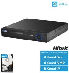 AVENIR AV-TC04GM Ahd DVR 4 Kanal 2mp 1080P H265 5ın1 Hibrit Xmeye Kayıt Cihazı