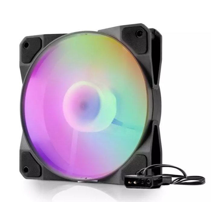 HADRON HDX-1517 Kasa Fanı RGB 12 cm - Siyah