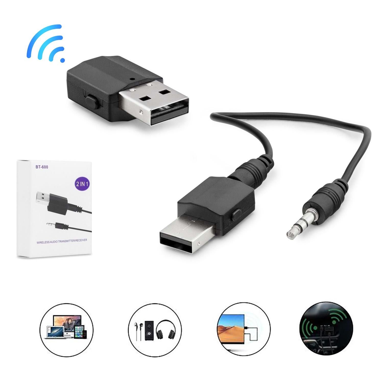 KABLOSUZ SES ARAÇ VERİCİ ALICI 2 IN 1 HADRON BT-600 (AVD-337)