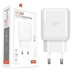 POWERWAY QCL30 HIZLI 3000 MA 18W LIGHTNING ŞARJ KAFA BAŞLIK ADAPTÖRÜ