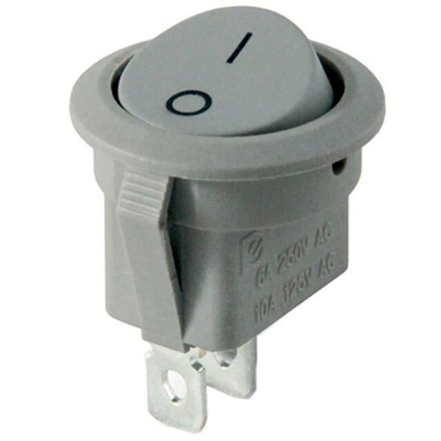 IC-133B Gri 2 Pinli Işıksız Yuvarlak Açma-Kapama Anahtarı