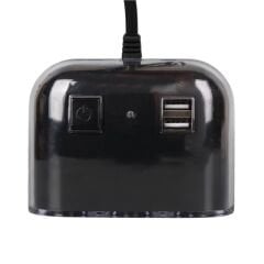 Olesson 1505 12-24V Çift USB Girişli 120W 80cm Kablolu 3'LÜ Araç Çakmak Çoklayıcı