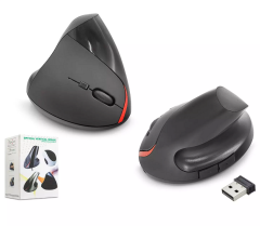 NODAR ND-1212 Ergonomik Dikey Kablosuz Mouse - Siyah