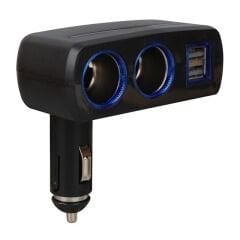 Olesson 1637 12-24V Çift USB Girişli 120W 2'li Araç Çakmak Çoklayıcı