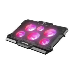 Rampage AD-RC10 X-GUST Siyah 6 Fanlı Rainbow Işıklandırmalı Notebook Soğutucu Stand