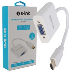 S-LINK SL-HVS12 HDMI TO VGA + AUDIO ÇEVİRİCİ
