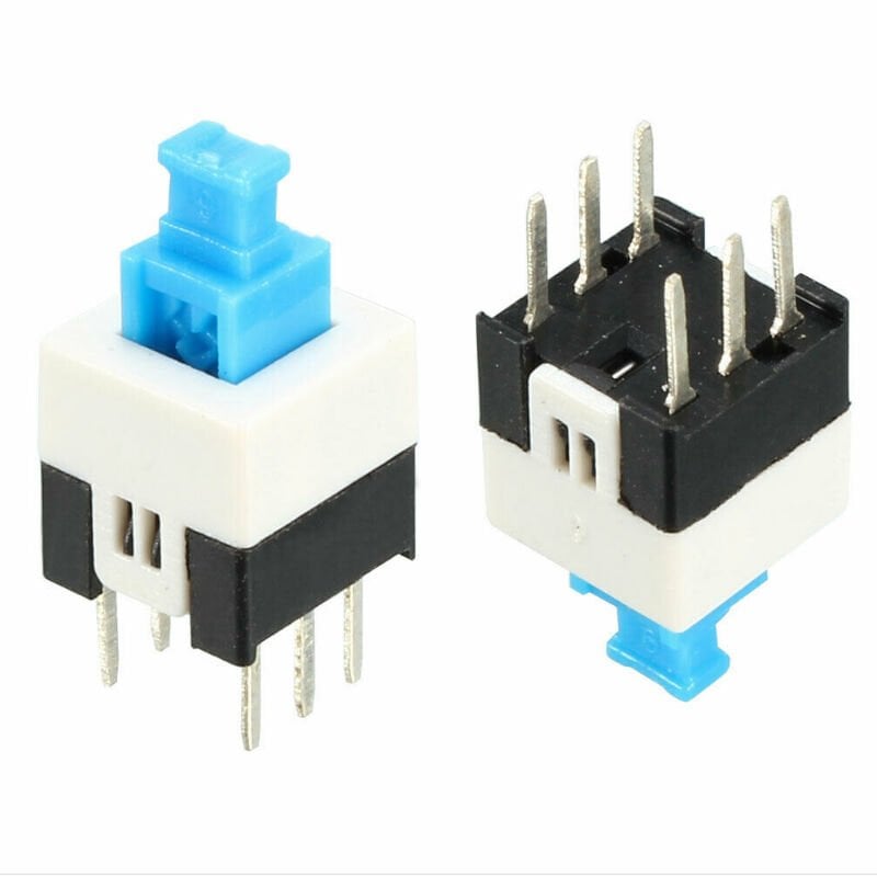 6 BACAKLI KİLİTLİ TACTILE PUSH BUTTON ON/OFF ANAHTARLI SWITCH 7X7 MM (ÇK-166)