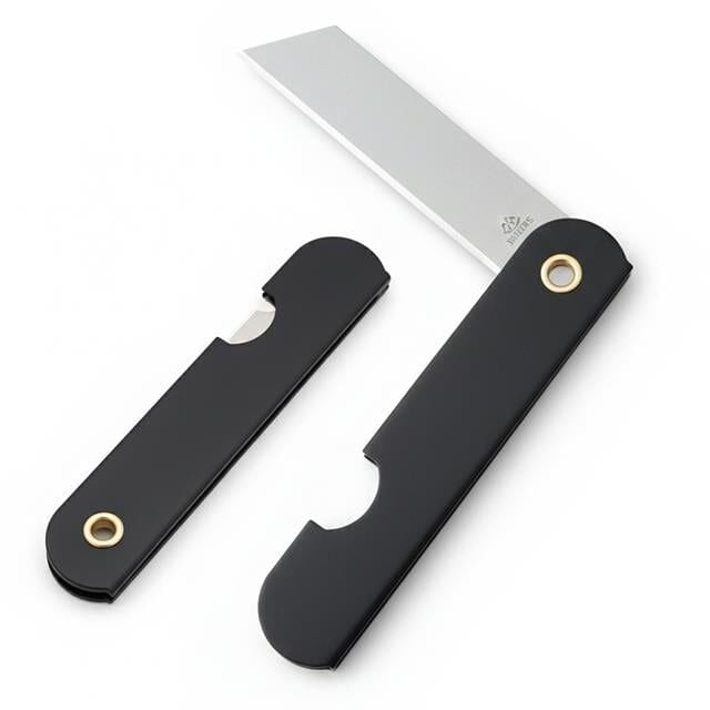 PowerMaster PM-28647 Tekli Katlanır Falçata Maket Bıçağı Büyük Paslanmaz Çelik Siyah