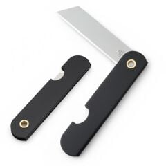 PowerMaster PM-28647 Tekli Katlanır Falçata Maket Bıçağı Büyük Paslanmaz Çelik Siyah