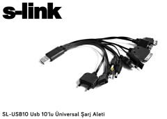 S-link SL-USB10 Usb 10'lu Üniversal Şarj Kablosu (F-53)