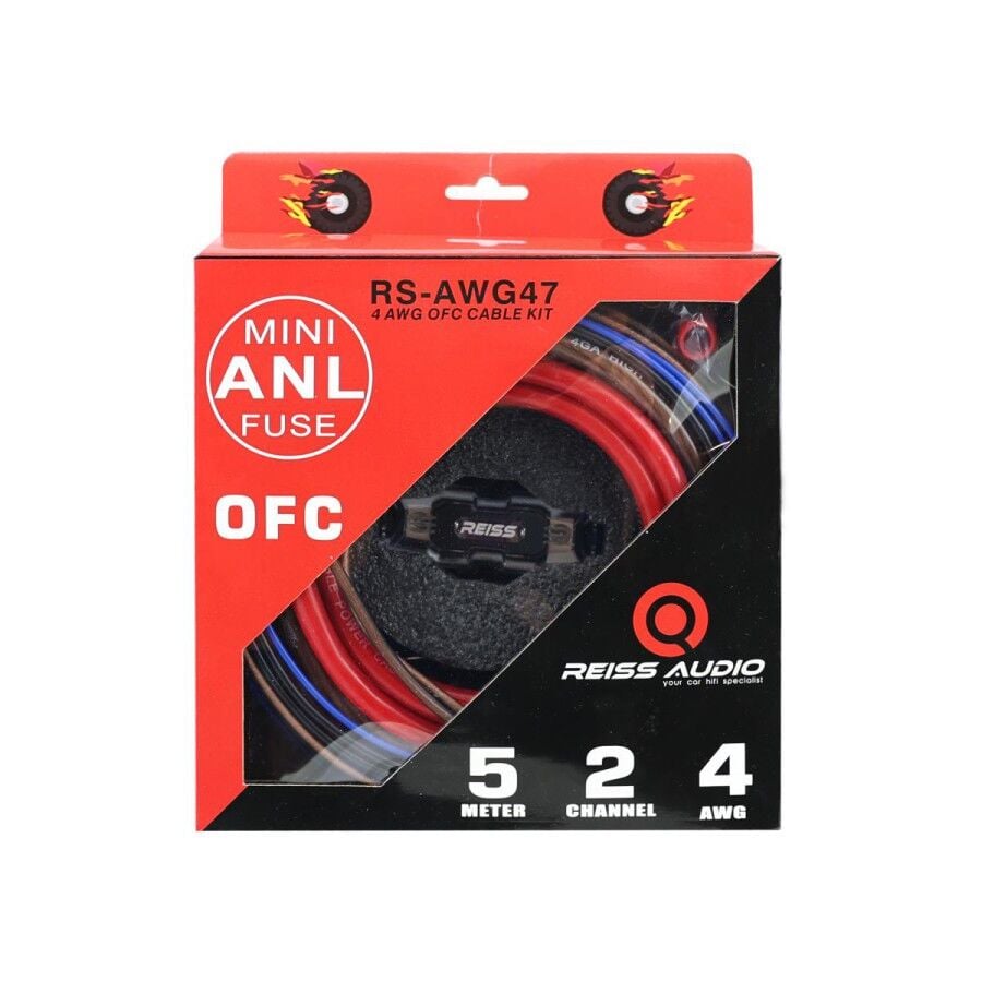 REİSS AUDİO RS-AWG47 %100 OFC KABLO SETİ 4GA (AKS-56)