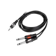 PM-4284 3.5MM STEREO ERKEK/2X6.3MM MONO ERKEK 1.5 METRE KABLO POWERMASTER