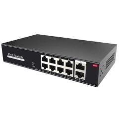 AVENIR AV-H1108PGL 8+2 Ports PoE switch (1-4 Ports Kablo Desteklemesi Şartı ile PoE 250m Mesafe) 120W