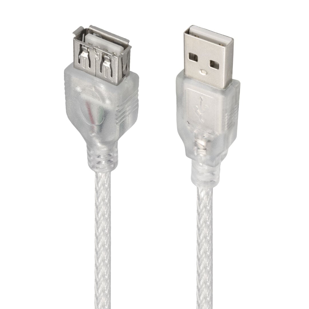 POWERMASTER 3 METRE ŞEFFAF MAVİ USB UZATMA KABLOSU