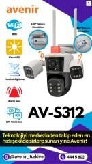 AVENİR AV-S312 12 MP 3 LENSLİ WİFİ IP PTZ KAMERASI