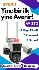 AVENİR AV-S312 12 MP 3 LENSLİ WİFİ IP PTZ KAMERASI