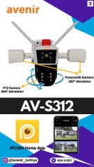AVENİR AV-S312 12 MP 3 LENSLİ WİFİ IP PTZ KAMERASI