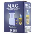MAG ÇİFTLİ TWİN LNB ALTIN UÇLU PHILIPS CHİP