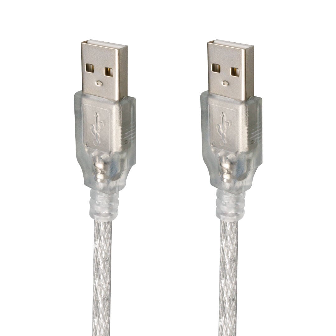 POWERMASTER 3 METRE 2.0V ŞEFFAF USB ERKEK-ERKEK KABLO (KRD)