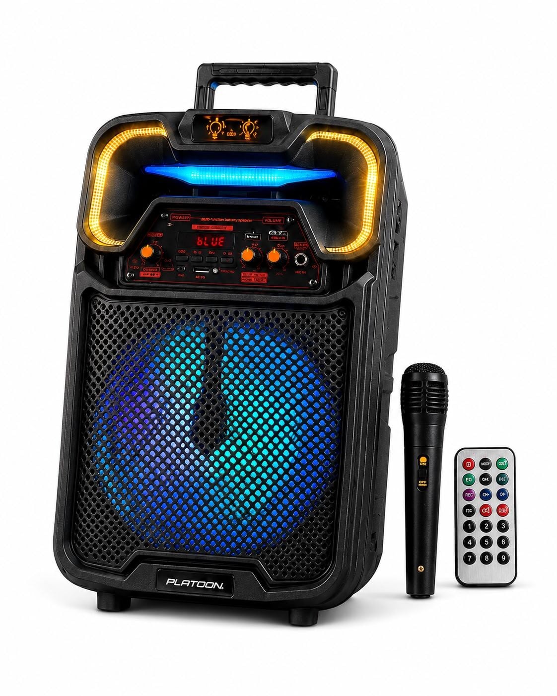 PL-4684 BT,SD,USB GİRİŞLİ MİC VE KUMANDALI RGB IŞIKLI