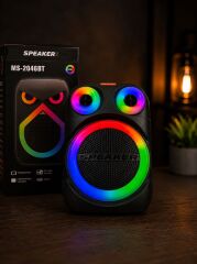 PL-4670 BT,SD,USB GİRİŞLİ RGB IŞIKLI MİKROFONLU SPEAKER