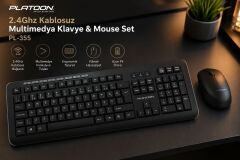 PL-355 2.4Ghz Kablosuz Multimedya Klavye&Mouse Set