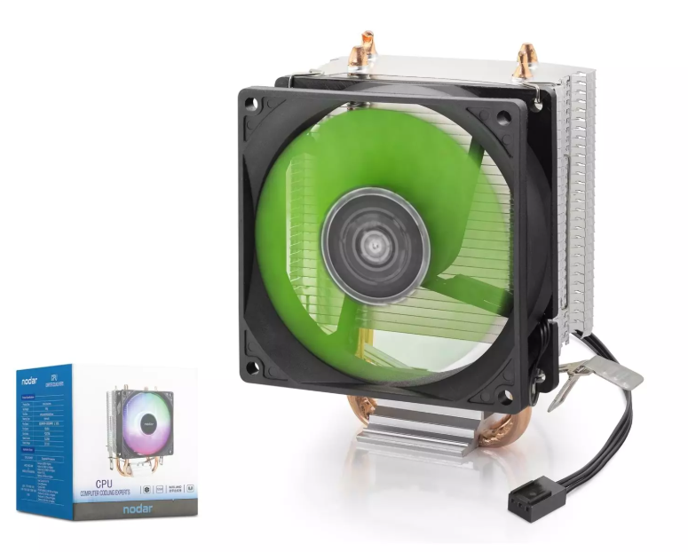 NODAR ND-2607 CPU İşlemci Soğutucu 2 Bakır Borulu - Siyah