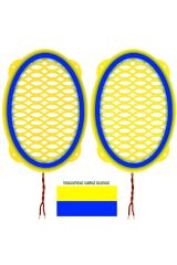 Ledli Taraftar Hoparlör Kapak Oval 2 Adet SARI LACİVERT
