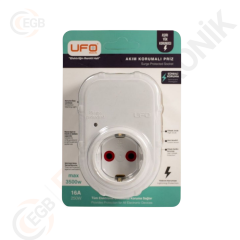 UFO TEKLİ AKIM KORUMALI PRİZ BEYAZ UFO UAK-102 (D-49) - (D-55)
