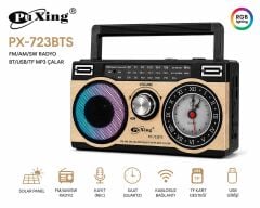 PX-723 FM,BT,SD,USB GİRİŞLİ NOSTALJİ RADYO RGB IŞIKLI