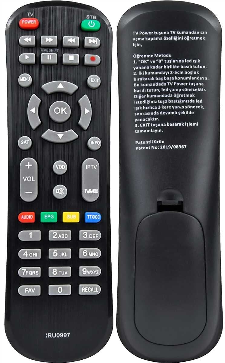 MAGBOX IRU0997 YENİ MARGINAL-PRESIDENT-ORBIT HD UYDU AKILLI TV ÖZELLİKLİ KUMANDA (KMD-293)