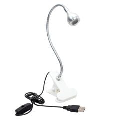 PowerMaster PM-20042 COB LED Akrobat Mandallı USB 6500K Beyaz Masa Lambası