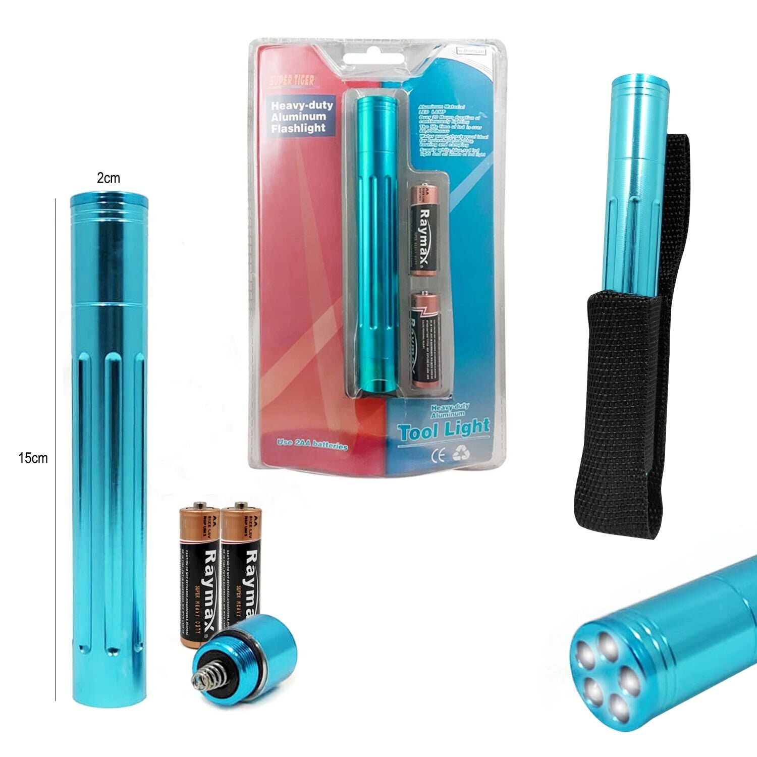 PROLED ZF-5055 Cep El Feneri Pilli 5 Led Metal (F-25 /F-31)