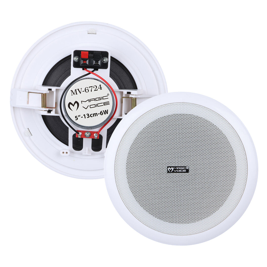 MAGICVOICE MV-6724 13 CM 6 WATT 8 OHM 5'' BEYAZ TRAFOSUZ ALÇIPAN HOPARLÖR