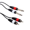 PM-4285  2 RCA + 2  MONO GİTAR JACK 3 METRE ARA KABLO POWERMASTER