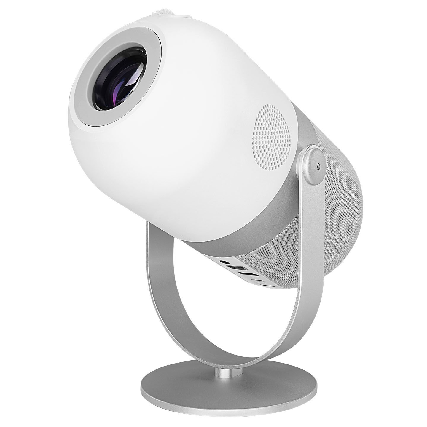 Everest PJ09 Beyaz Mini Taşınabilir 1280*720P 4500 Lümen 150 ANSIL Android 9.0 Ekran Yansıtmalı Metal Tripodlu HD