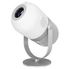 Everest PJ09 Beyaz Mini Taşınabilir 1280*720P 4500 Lümen 150 ANSIL Android 9.0 Ekran Yansıtmalı Metal Tripodlu HD