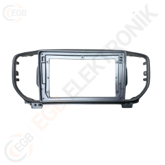 OTO TABLET ÇERÇEVE KIA SPORTAGE 2016-2018 9'' GÜMÜŞ TAC-098