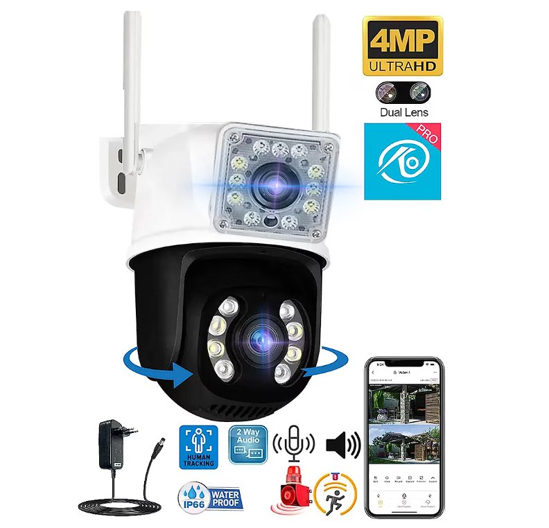 O-kam 3011 4mp Wifi Ptz Akıllı Kamera 256 GB Sd Kart Desteği