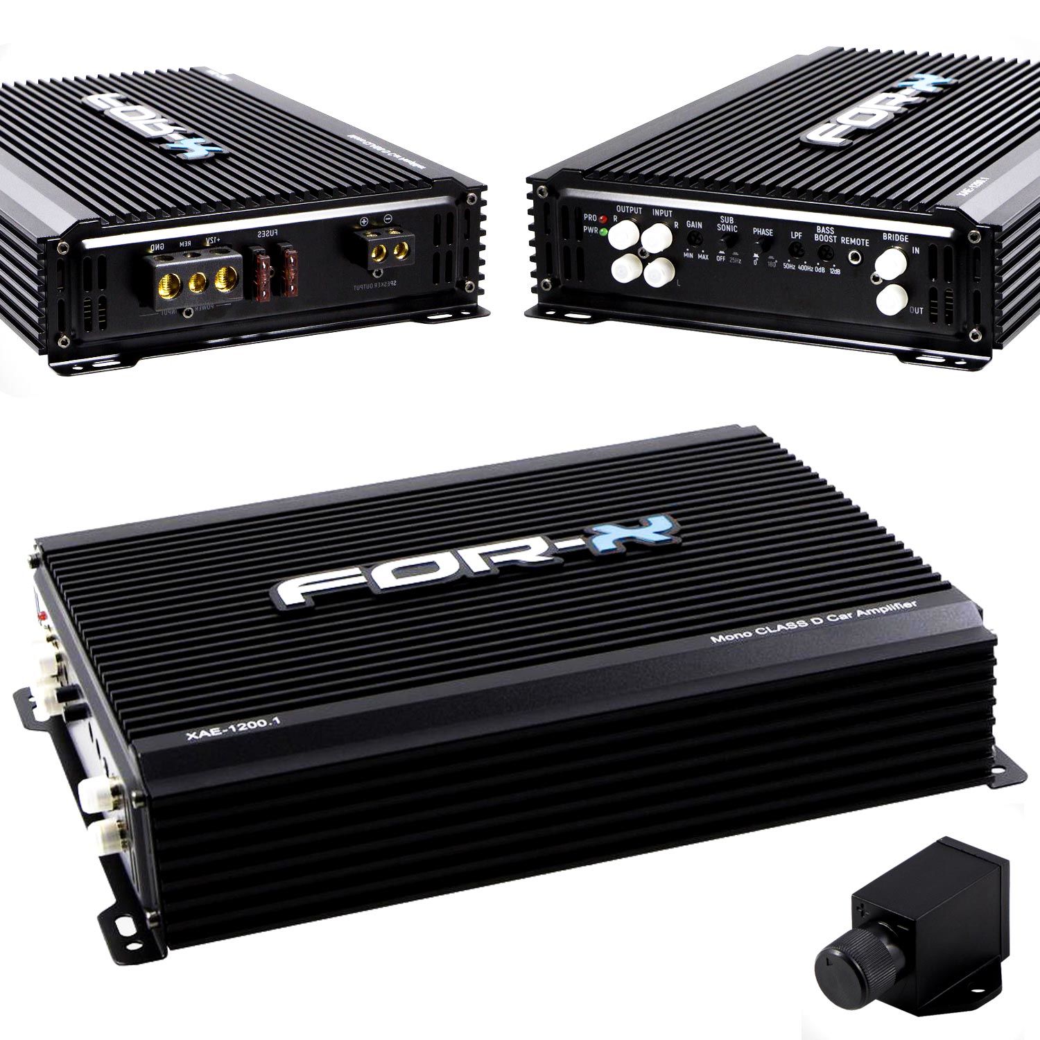 FOR-X XAE-1200.1 OTO ANFİ 1200W 1 KANAL MONO BASS CONTROL