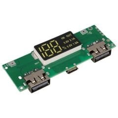 Weko WK-22851 Lityum Pil Powerbank Şarj Modülü Dijital Ekranlı İki Port 5V-2.1A